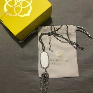 Kendra Scott Rayne Necklace - White and Silver